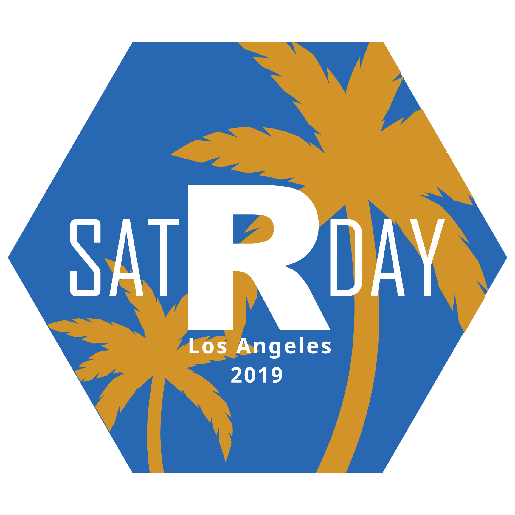 The satRday LA 2019 logo